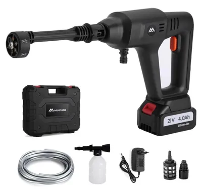 Image de Nettoyeur haute pression sans fil pour automobile - M-CW3 - 3500W - 200 bars - Batterie 4,0Ah - Buse multifonction 6-en-1
