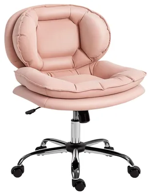 Image de Chaise de bureau, réglable en hauteur, avec fonction d'inclinaison, rose