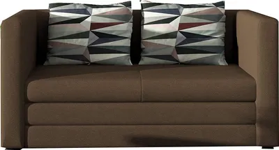 Produktbild von Minisofa, Bettsofa,  Schlafsessel Sofa mit Schlaffunktion ohne Bettkasten, Couch für Wohnzimmer, Schlafsofa Federkern Sofagarnitur Polstersofa Wohnlandschaft mit Bettfunktion - GULIA (Braun (Alova 67+Lima67))