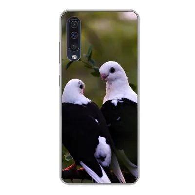 Produktbild von MuchoWow® Handyhülle Schutzhülle Hülle für Samsung Galaxy A50 Vögel - Zweig - Blätter Silikon Softcase Handy Hülle - Mobiltelefonhülle