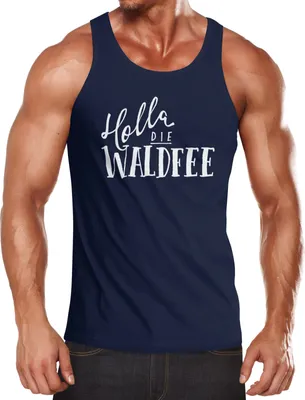 Produktbild von Herren Tanktop mit Spruch - Holla die Waldfee - Sprüche Fun-Shirt Moonworks® M