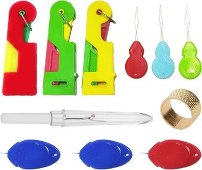 Produktbild von Famanu Nadeleinfädler - 11-teiliges Set für Handnäharbeiten