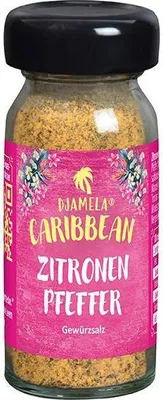 Produktbild von Djamela Zitronenpfeffer Gewürzsalz 38  G Glas  Vegetarisch Zitrusaromen in Kombination mit Pfefferschärfe