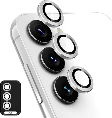 Produktbild von Für Samsung Galaxy A25 5G Aluminium Ring Kamera + H9 Tempered Hart Glas Film