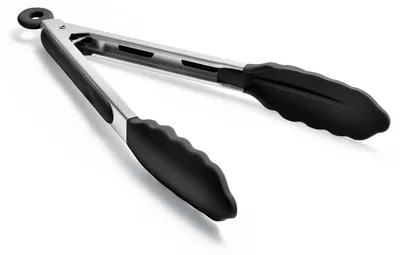 Produktbild von Küchenzange mit hitzebeständigen Griffen, 23 cm, schwarz