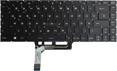 Produktbild von Tastatur für MSI Thin GF63 12UC-667 12UDX GS65VR 8RC 8RD GF65 P65 9SE PS42 PS63 beleuchtet Backlit
