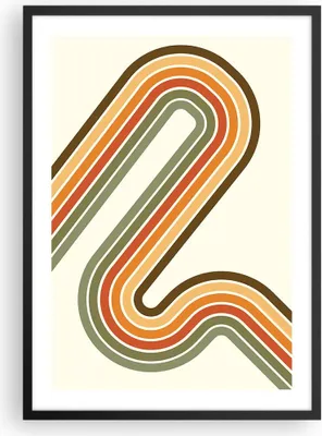 Produktbild von Gerahmtes Poster - Schwarzer Rahmen - Abstraktion Weg Gürtel - 50x70 cm - Wand Bild - Wanddeko - Wandbilder - Kunstposter - Wandposter - Bilderrahmen - Bilder - Kunstdruck - P2BPA50x70-4425