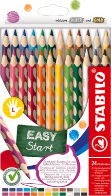 Produktbild von STABILO Ergonomischer Buntstift für Linkshänder -  EASYcolors - 24er Pack - 24 verschie…