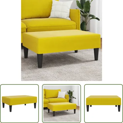 Produktbild von The Living Store Fußhocker Gelb 77x55x31 cm Samt