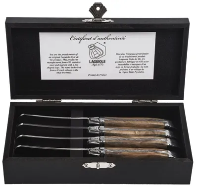 Produktbild von Laguiole Style de Vie Buttermesser Olivenholz 4 Stück