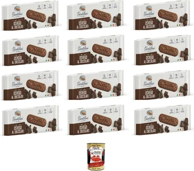 Produktbild von Gentilini Osvego al cioccolato Schokoladen-Osvego 12 x 250gr + Italian Gourmet Polpa 400g