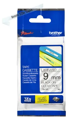 Obrázek produktu pro Tze121 Brother Ptouch 9Mm Klar-Schwarz