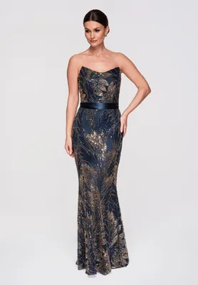 Produktbild von Ombre ALETTA – Abendkleid Maxi im Meerjungfrauen-Schnitt dunkelblau XS