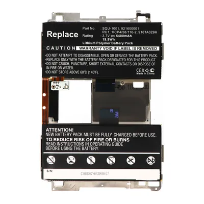 Obrázek produktu pro Baterie vhodná pro Blackberry Playbook, Li-Polymer, 3.7V, 5400mAh, 20.0Wh, vestavěná, bez nářadí