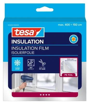 Immagine prodotto di tesa pellicola isolante per finestre tesamoll® Thermo Cover trasparente 1,5 x 4,0 m