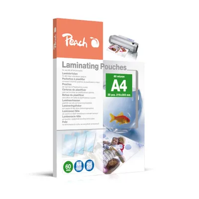 Obrázok produktu pre Peach PPR60-02, Priehľadná, A4, 25 kusov