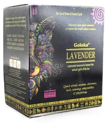 Produktbild von Goloka Lavender Smudged Räucherstäbchen Sticks, 8 Stück