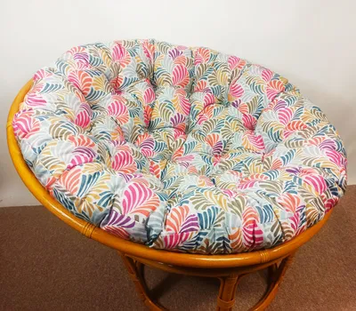 Produktbild von Rattani - Polster , Kissen , Auflage , Ersatzpolster für Rattan Papasansessel , Stoff California Dream Janis 40 , D 120 cm ,  EU .