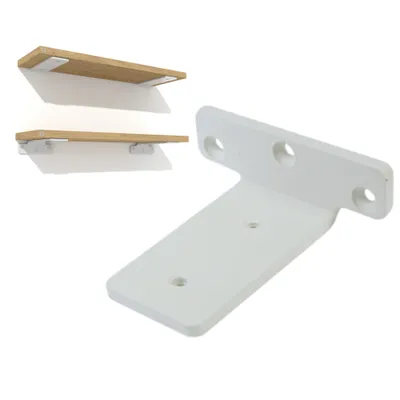 Produktbild von Moderne T-Halterung 100 mm in Weiß, 2 Stück