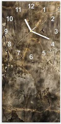 Produktbild von Wanduhr aus Glas mit Motiv Abstrakte Verwitterung- 30 x 60 cm - inkl. Aufhängesystem