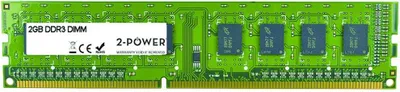 Produktbild von 2-Power MEM0302A, 2 GB, 1 x 2 GB, DDR3, 1600 MHz, 240-pin DIMM, Grün