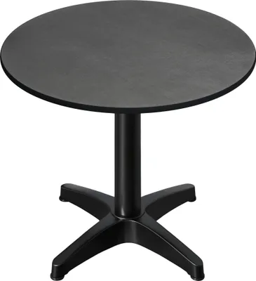 Produktbild von CPBL | HPL Bistro Tisch | Ø:H 60 x 78 cm | Anthrazit / Aluminium Schwarz | Klappbar + Zusatzgewicht | Rund | Bistrotisch Gastro Tisch