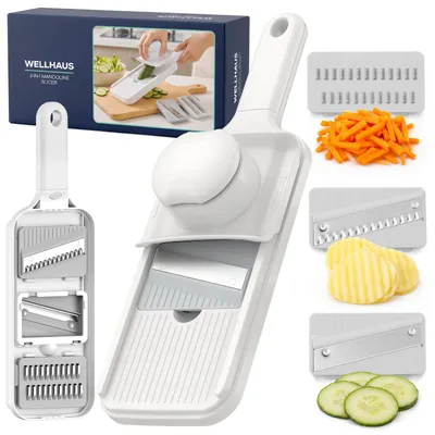 Productafbeelding van WELLHAUS Groentemachine 3-in-1: groentesnijder, julienne-snijder