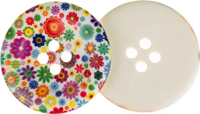 Image de Boutons - lot de 2 pièces - 50 mm (diamètre) - Violet, Rouge, Bleu
