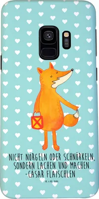 Produktbild von Mr. & Mrs. Panda Samsung Galaxy S9 Handyhülle Fuchs Laterne - Türkis Pastell - Geschenk, Sankt Martin, Hülle, Handy Schutzhülle, Smartphone, Case, Optimistisch, Positiv
