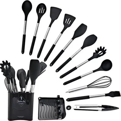 Produktbild von Famanu Küchenutensilien Set 13-teilig - Schwarz