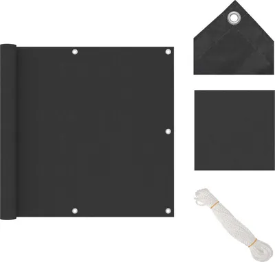 Produktbild von vidaXL Balkon-Sichtschutz Anthrazit 90x300 cm Oxford-Gewebe -  Sonnenschirme & Sonnenschutze