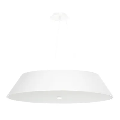 Image de Suspension, blanc, tissu, verre, acier, H 110 cm