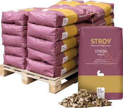 Produktbild von STROY Strohpellets Einstreu 15kg x 20 Sack 300kg Palette