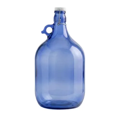 Produktbild von lilawelt24 Gärballon 5L Blaues Glas, Bügelverschluss & Henkel, EU-Qualität aus Italien