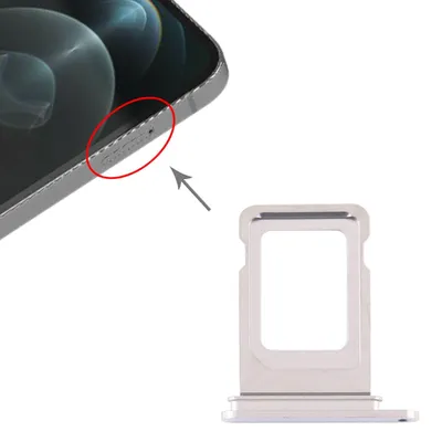 Immagine prodotto di Supporto per scheda SIM per Apple iPhone 12 Pro Max Argento Vassoio per schede Parte di ricambio Nuovo
