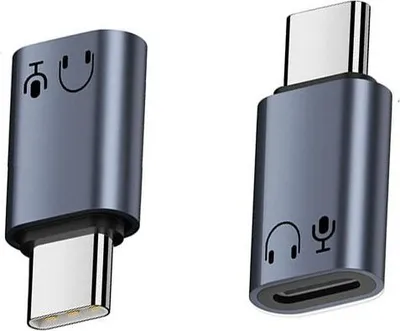 Obrázek produktu pro INF Adaptér Lightning samice na USB-C samec, hliníkový, rovný, pro sluchátka Šedá