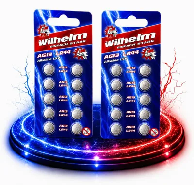 Produktbild von 20 x Wilhelm AG 13 /147/LR44/SR44W/357/LR1154/V13GA Qualitätsbatterien 1,5 V Alkaline