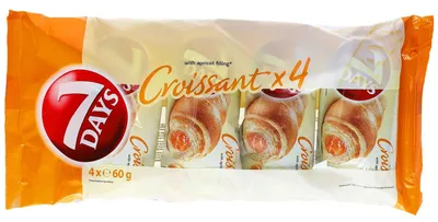Produktbild von 7Days Croissant Aprikose 4x60g