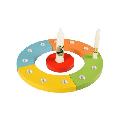 Produktbild von Papstar Kerzenringset, Holz rund Ø 25 cm 85186 Geburtstag Kerzenhalter