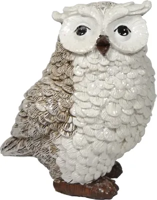 Produktbild von Eule Uhu Kauz Deko Garten Tier Vogel Figur Skulptur Schneeeule Schleiereule