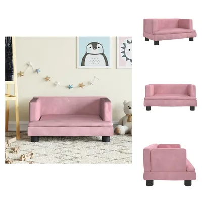 Produktbild von vidaXL Kindersofa Rosa 60x40x30 cm Samt - Baby- & Kleinkindmöbel