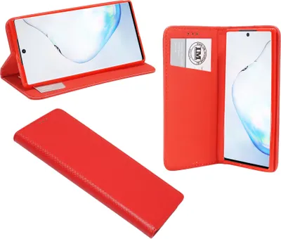 Produktbild von Buch Tasche "Smart" kompatibel mit SAMSUNG GALAXY NOTE 10 (N970F) Handy Hülle Etui Brieftasche Schutzhülle mit Standfunktion, Kartenfach Gold