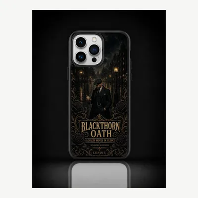 Produktbild von iPhone 14 Pro Max Hülle Handyhülle Schutzhülle Case mit Schwarzdorn Motiv – LUNØIR ©