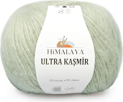 Produktbild von Himalaya Ultra Kasmir Wolle - Pistaziengrün, weich & warm, ideal für Wintermode