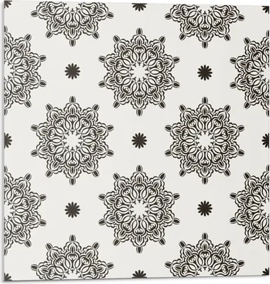 Produktbild von Mandala-Muster In Einem Gitter – Selbstklebende Fliesen – Wandverkleidung – Wandpaneel – PVC Fliesen – Vinylflisen – PCV Flisen – Selbstklebend – Wanddeko – 9 Stück 30 x 30 cm