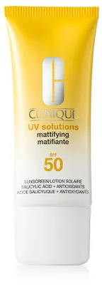 Produktbild von Clinique UV Solutions Mattifying Sunscreen SPF 50, Sonnenschutzcreme, Gesicht, Tube, Mattierend, Schutz, Empflindliche Haut, 40 ml