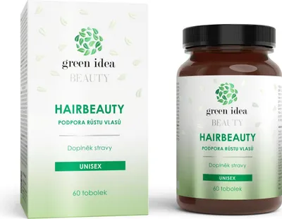 Produktbild von GreenIdea Hairbeauty Kräuterkomplex – Pflanzliches Nahrungsergänzungsmittel für Haare, 60 Kapseln, EAN 8595643608253