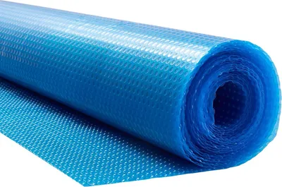 Immagine prodotto di Copertura solare per piscina, 10,97 x 5,49 m Copertura a bolle per piscina rettangolare, 8 mil Piscine Copertura solare con materiale a bolle e PE, assorbimento del calore diurno, ritenzione del calore notturno, coperture solari che trattengono il calore, blu