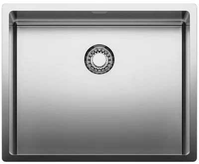 Produktbild von CORNO Piu PFU4 Spüle aus Edelstahl für Schrankbreite ab 60 cm / Einbauspüle Einzelbecken / Ausschnittmaß ca. 530 x 430 mm