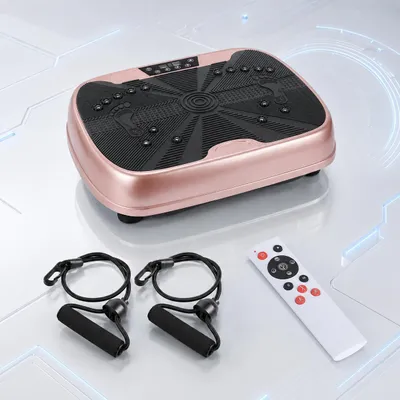 Produktbild von Kehot FR918 Vibrationsplatte 99 Stufen 10 Modi 200W Fernbedienung Zugbänder für Zuhause Roségold, KI-generiertes Bild